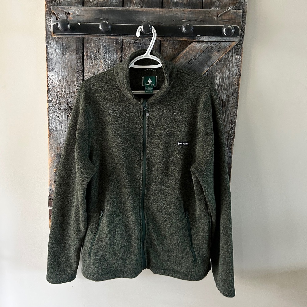 Men's Woods Full Zipper Long Sleeve Fleece